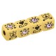 Enameled Stainless Steel Bead Cube with Evil Eye 10mm Ø5mm