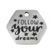 Ανοξείδωτο Ατσάλι 304 Εξάγωνο “dreams” 20x17mm/1.3mm Ø2mm