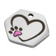 Enameled Stainless Steel 304 Hexagon with Heart Paw 15x13mm