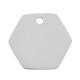 Colgante de Acero Inoxidable 304 Hexagono con Concha y Perla Esmaltada 15x13mm