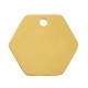 Colgante de Acero Inoxidable 304 Hexagono con Concha y Perla Esmaltada 15x13mm