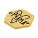 Stainless Steel 304 Hexagon “MAMA” with Heart 15x13mm/1.1mm