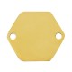 Esagono in Acciaio Inossidabile 304 "MAMA" con Cuore 15x13 mm/1,1 mm