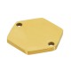 Stainless Steel 304 Hexagon “MAMA” with Heart 15x13mm/1.1mm