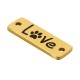 Stainless Steel 304 Connector “Love” with Paw 18x6mm/1.1mm