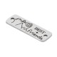 Intercalaire Étiquette "BEST FRIENDS" 24x8mm/1.1mm en Acier Inoxydable 304
