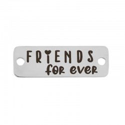 Ανοξείδωτο Ατσάλι 304 Στοιχείο “FRIENDS” Μακραμέ24x8mm/1.1mm