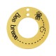 Breloque Cercle "Bee brave" avec 2 trous 25mm en Acier Inoxydable 304