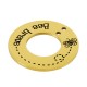 Ciondolo Cerchio in Acciaio Inossidabile 304 "Bee Brave" con 2 Fori 25 mm