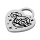 Ciondolo a Forma di Cuore in Acciaio Inossidabile 304 "WOW" con labbra 13,5x13,4 mm