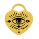 Breloque Cœur avec Œil Porte-Bonheur 13.5x13.4mm en Acier Inoxydable 304