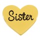 Ανοξείδωτο Ατσάλι 305 Καρδιά “Sister” 13x15mm/3.5mm Ø2mm