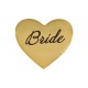 Stainless Steel 305 Slider Heart “Bride” 13x15mm/3.5mm Ø2mm