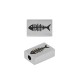 Passant Rectangle avec Poisson 12x8mm (Ø2mm) en Acier Inoxydable 304