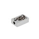 Stainless Steel 304 Slider with Tribal Symbol 12x8mm Ø2mm