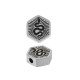 Slider Esagonale in Acciaio Inossidabile 304 con Serpente 11x9,8 mm Ø2 mm