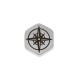Slider Esagonale in Acciaio Inossidabile 304 con Bussola 11x9,8 mm Ø2 mm