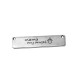 Zamak Connector Tag "MAMA MY ANGEL" 49x11mm Ø1.8mm