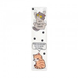 Plexi Acrylic Bookmark with Cats 50x200mm/2mm Ø7x2mm