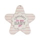 Colgante de Madera en Forma de Estrella «Felicidades por tu Bebé» 100 x 96 mm