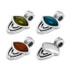 Colgante de Metal Zamak Esmaltado Oval 10x11mm/2mm (Ø2.2mm)