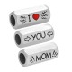 Μεταλλικό Σωληνάκι Εξάγωνο "MOM" με Σμάλτο 8x19mm Ø5mm