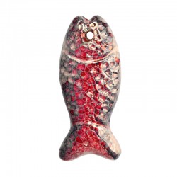 Pendentif Poisson en Céramique Émaillée 70 x 30 mm
