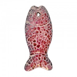 Pendentif Poisson en Céramique Émaillée 70 x 30 mm