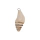 Enameled Ceramic Pendant Beige Shell 24x47mm