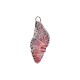 Pendentif en Céramique Émaillée Coquillage Marron 24 x 47 mm