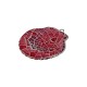 Enameled Ceramic Pendant Black Dalia Shell ~47x44mm