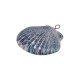Pendentif en Céramique Émaillée Coquillage Bleu ~47x44 mm