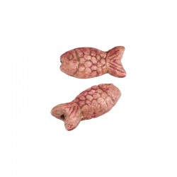 Ceramic Bead Pink Fish 26x12mm Ø2.2mm