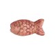 Perle en céramique « Poisson rose » 26 x 12 mm. Ø 2,2 mm