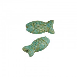 Passante in Ceramica Pesce 26x12mm (Ø2.2mm)
