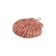 Pendentif en céramique Coquillage Rose 47x44 mm