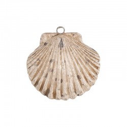 Pendentif en céramique Coquillage Beige 47x44 mm