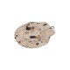 Ceramic Pendant Beige Shell 47x44mm