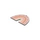 Wooden Pendant Pink Rainbow 85x59mm/3mm Ø3mm