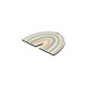 Pendentif en bois arc-en-ciel gris 85 x 59 mm / 3 mm Ø 3 mm