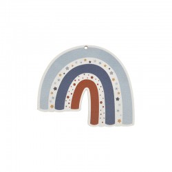 Wooden Pendant Blue Rainbow 103x87mm/3mm Ø3mm
