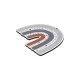 Wooden Pendant Blue Rainbow 103x87mm/3mm Ø3mm