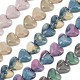 Enameled Ceramic Bead Heart 35x29mm Ø5.2mm