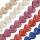 Enameled Ceramic Bead Heart 35x29mm Ø5.2mm