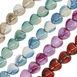 Cuenta de Cerámica Esmaltada en Forma de Corazón 15 x 13 mm Ø 2,5 mm