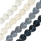 Enameled Ceramic Bead Heart 15x13mm Ø2.5mm