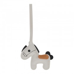 PU Pendant White Pony 110x90mm