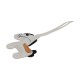 Ciondolo in PU Pony Bianco 110x90mm