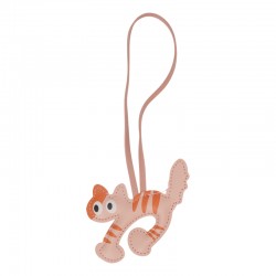 Pendentif en PU Chat Rose 85 x 100 mm