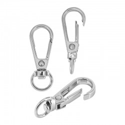 Zamak Swivel Lobster Clasp 38x14mm/4mm
